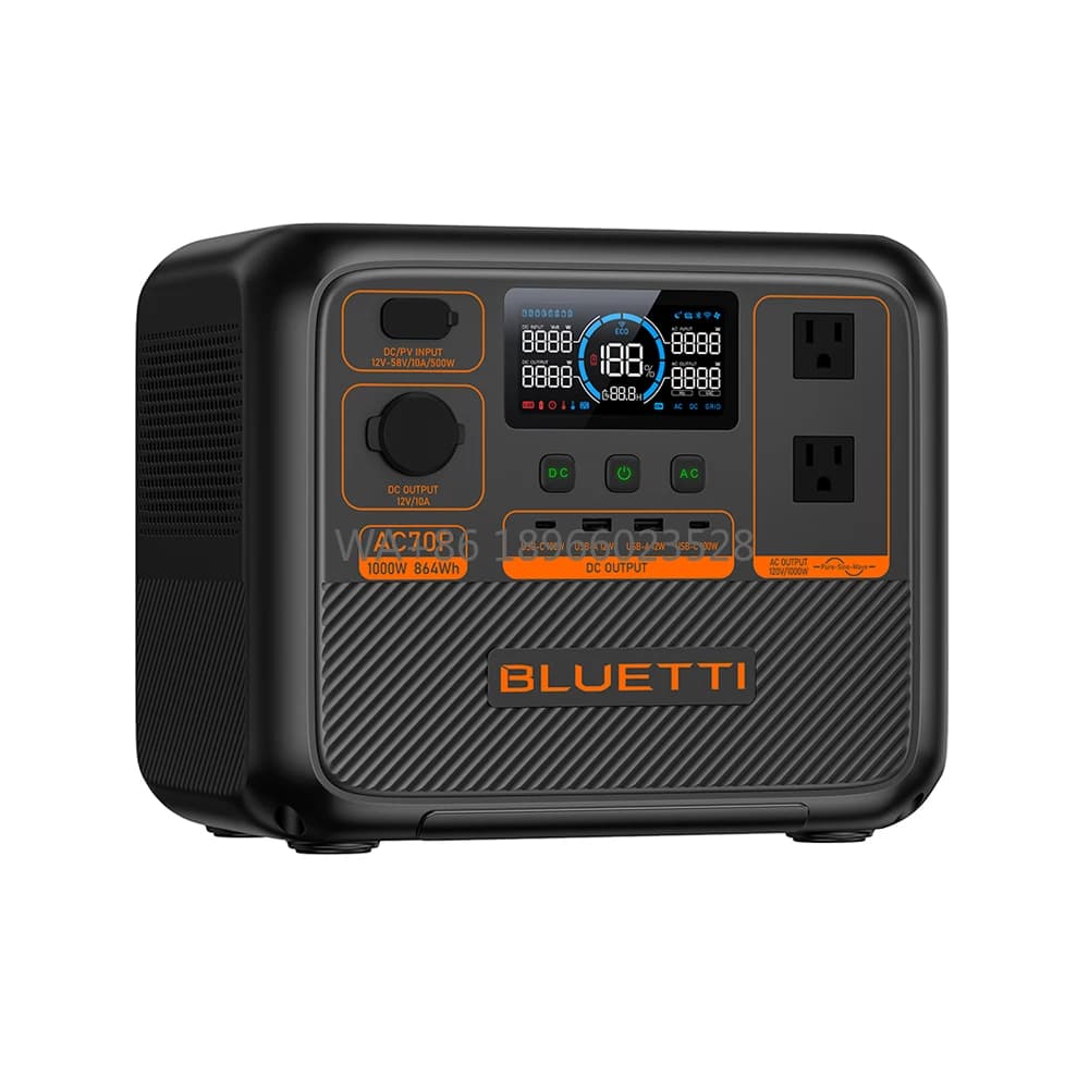 Generatore di Carica Rapida a Batteria agli Ioni di Litio per Viaggi su Strada, Comodo per Uso Domestico, Auto e Pannelli Solari, Stazione di Alimentazione Portatile 1000W