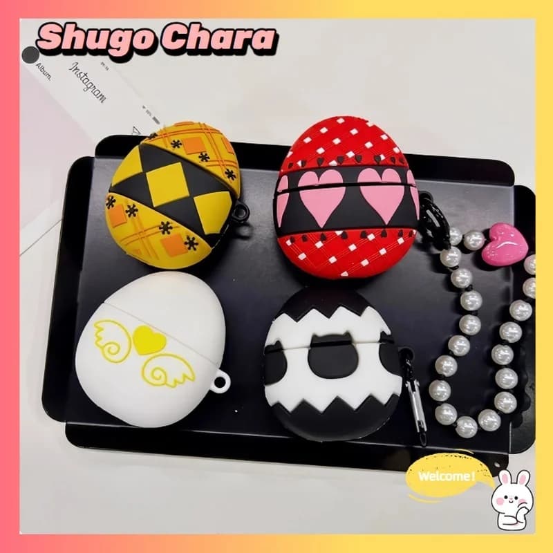 Shugo Chara Guardian Egg Custodia per auricolari Accessorio decorativo a tema anime per AirPods 1/2 Custodia protettiva Regalo di Natale unico
