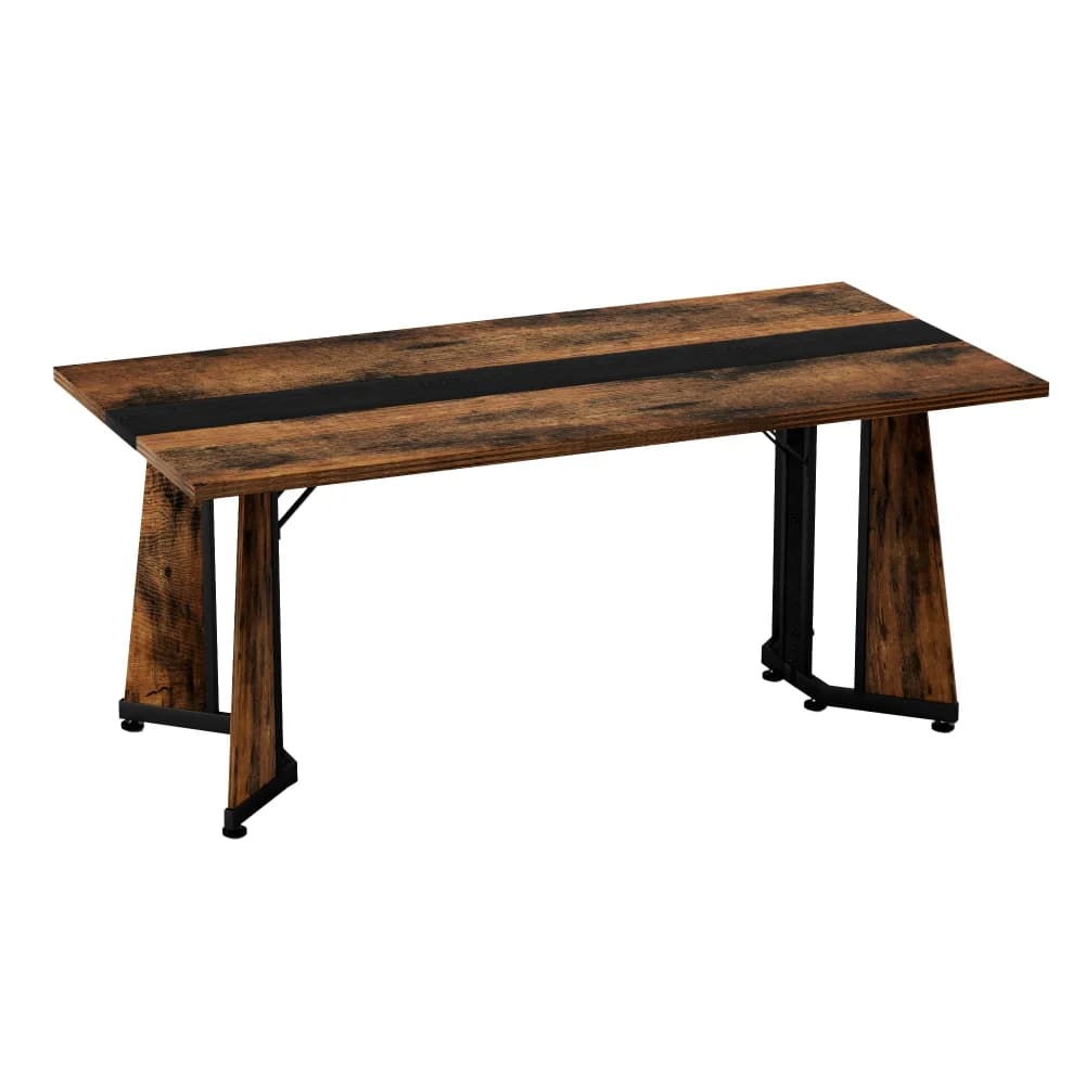 Tavolo da pranzo rettangolare da 70,9", tavolo da pranzo impermeabile per 8 persone, lussuoso tavolo da pranzo per famiglie con gambe regolabili