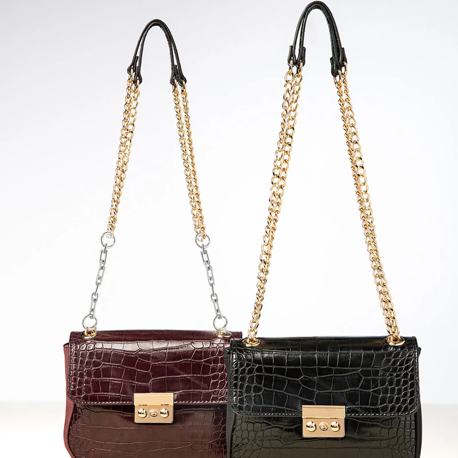 2 Pieces Alloy Chain Bag Extensor, Women's Shoulder Strap Extensor, Fashion Accessories Elegant DIY For Shoulder Bag