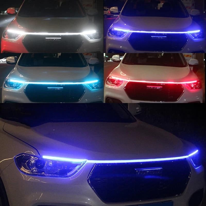 150 centimetri HA CONDOTTO LA Luce Diurna Scansione Avviamento Cofano Auto Luci Decorative DRL Auto Cofano Motore Guida Lampada Ambiente Decorativa 12V