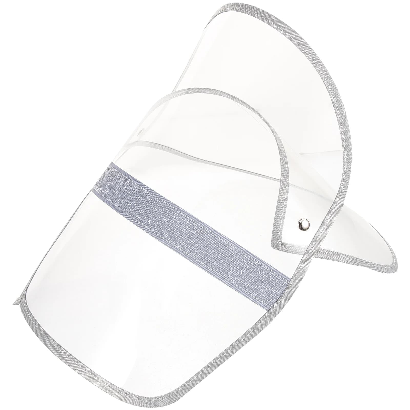 Visiera Trasparente in Plastica Rimovibile, Accessorio Impermeabile per Cappello, Protezione Viso, Visiera Antipioggia per Cappotti