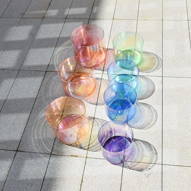 Christo Singing Bowl 432Hz Sound Therapy Crystal Sound Bowl Chakra Set Perfect Pitch Sound Healing Instrument Yoga Meditation