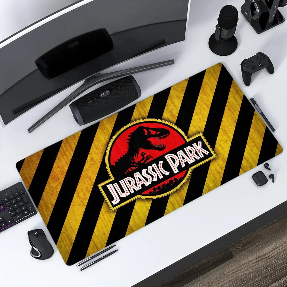 Tappetino per mouse antiscivolo con bordi rinforzati, per ufficio, scuola, studenti, tema Jurassic, per gaming, spesso, grande, per scrittura e gaming