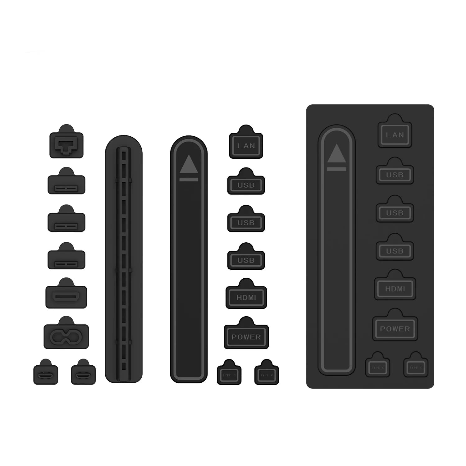 Tappo antipolvere + Spazzola per pulizia + Panno scamosciato + Soffiatore d'aria per PS5 /Slim/Pro Console Protezione antipolvere in silicone Accessori spina antipolvere