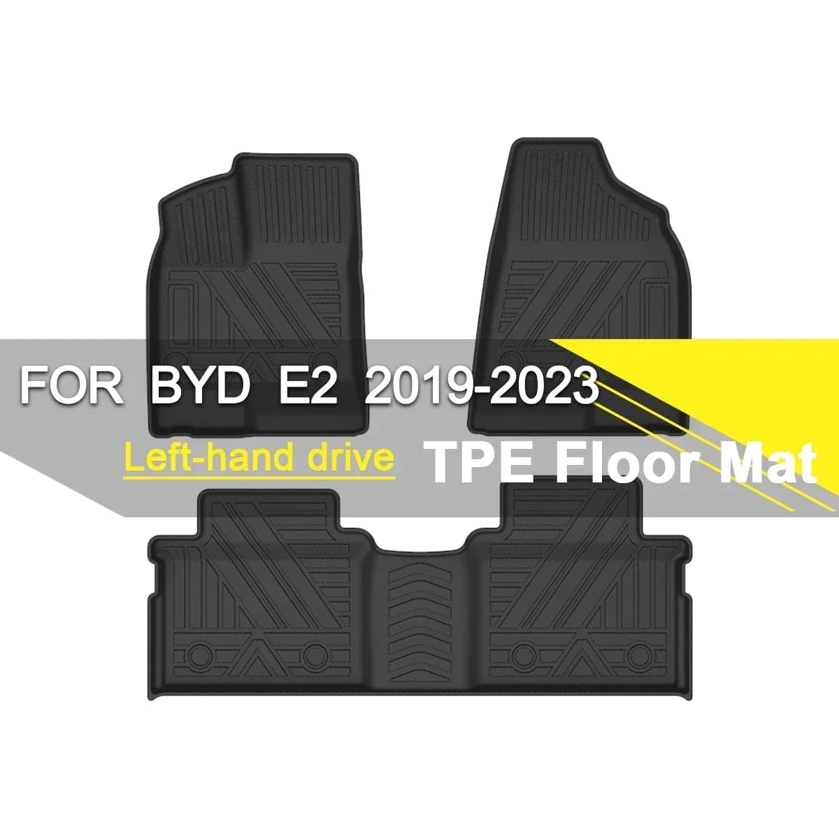Tappetino per auto in gomma TPE impermeabile antiscivolo completamente circondato Refit accessori per auto con guida a sinistra per BYD E2 2019-2023