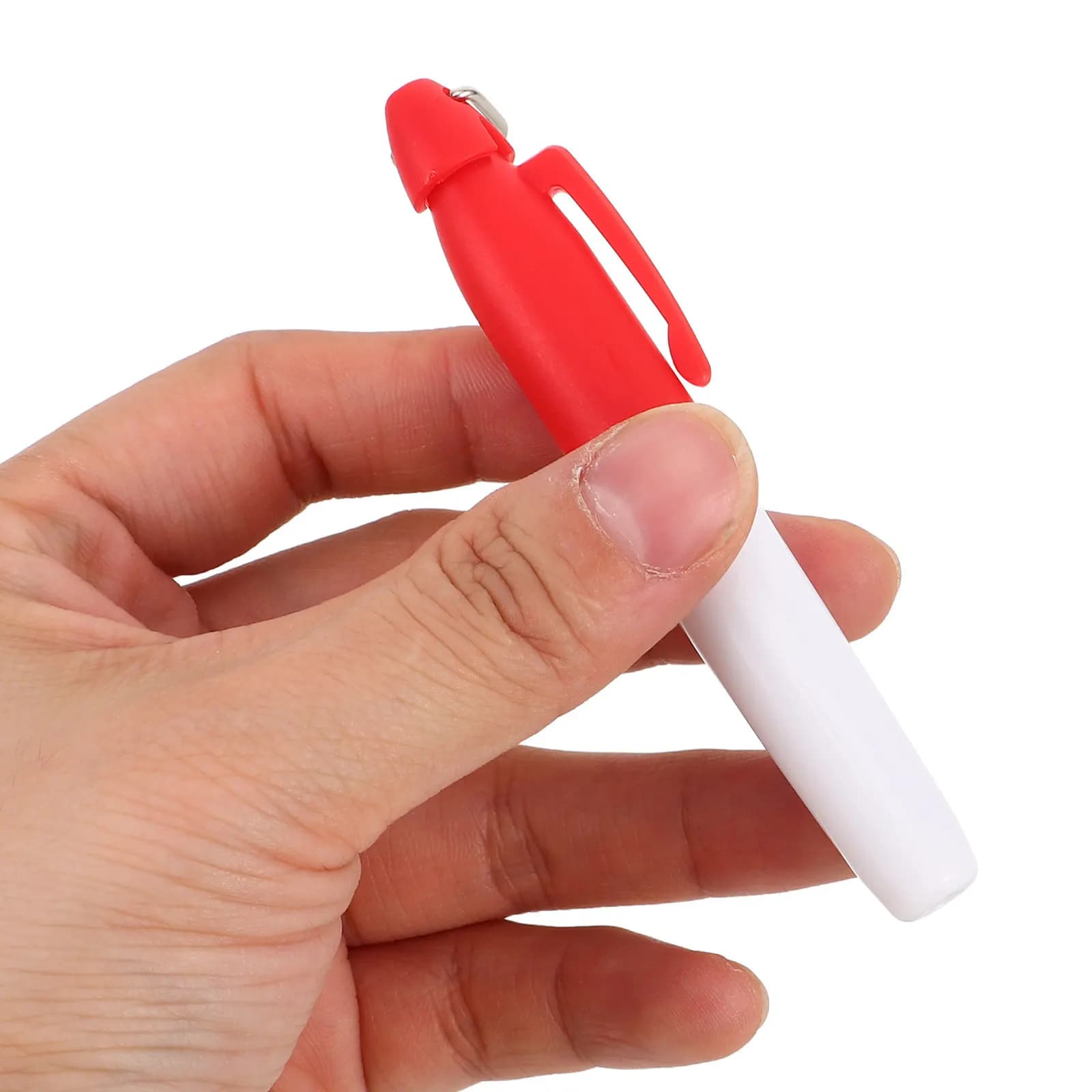 Set di 6 Pennarelli per Palline da Golf con Inchiostro a Base d'Olio ad Asciugatura Rapida, Portachiavi Portatile per Identificazione e Allenamento