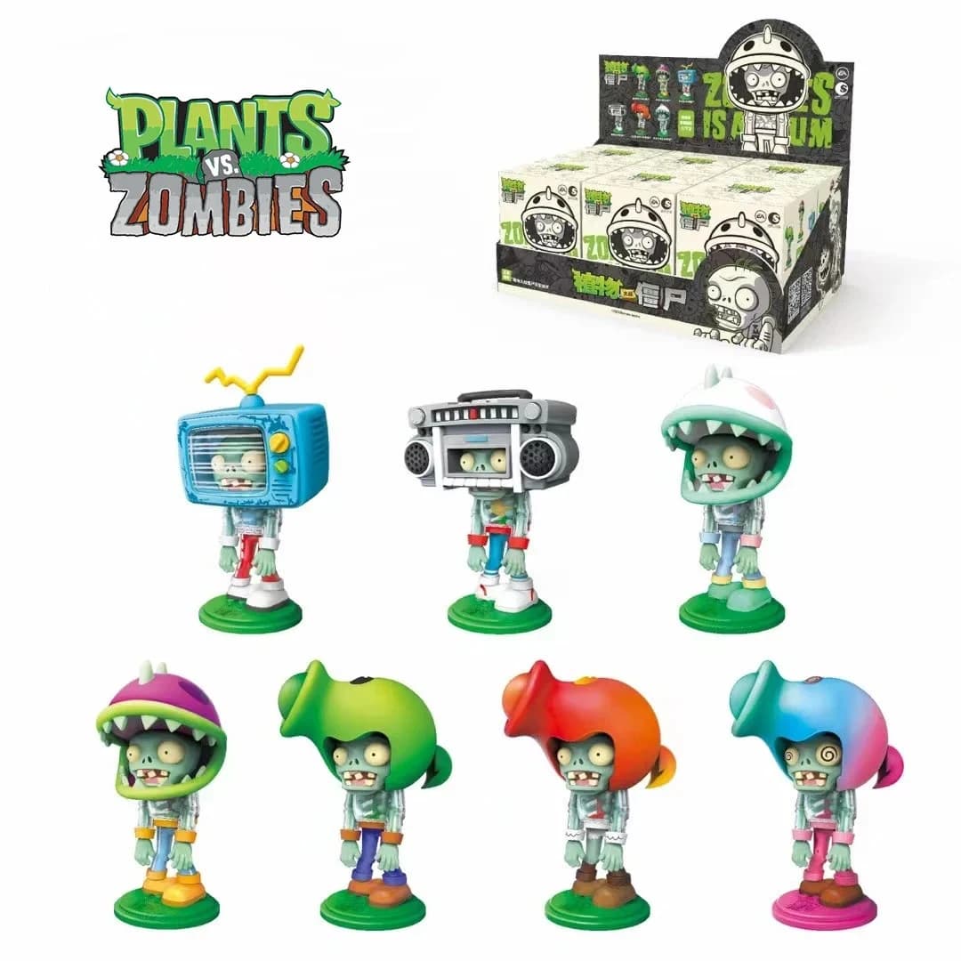 6 Stile Piante Vs Zombies Assemblaggio Scatole Cieche Giocattolo Peashooter Chomper Zombie Cieco Scatola Action Figures Collezione Ragazzo Giocattoli Regalo