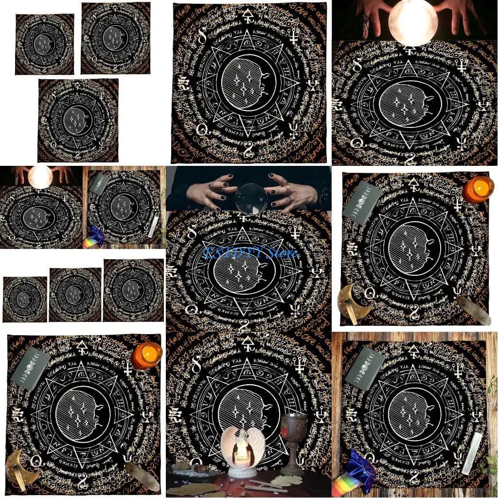 G6DE Astrologia Divinazione Arazzo Stella Tarocchi Carta Tovaglia Altari Panno