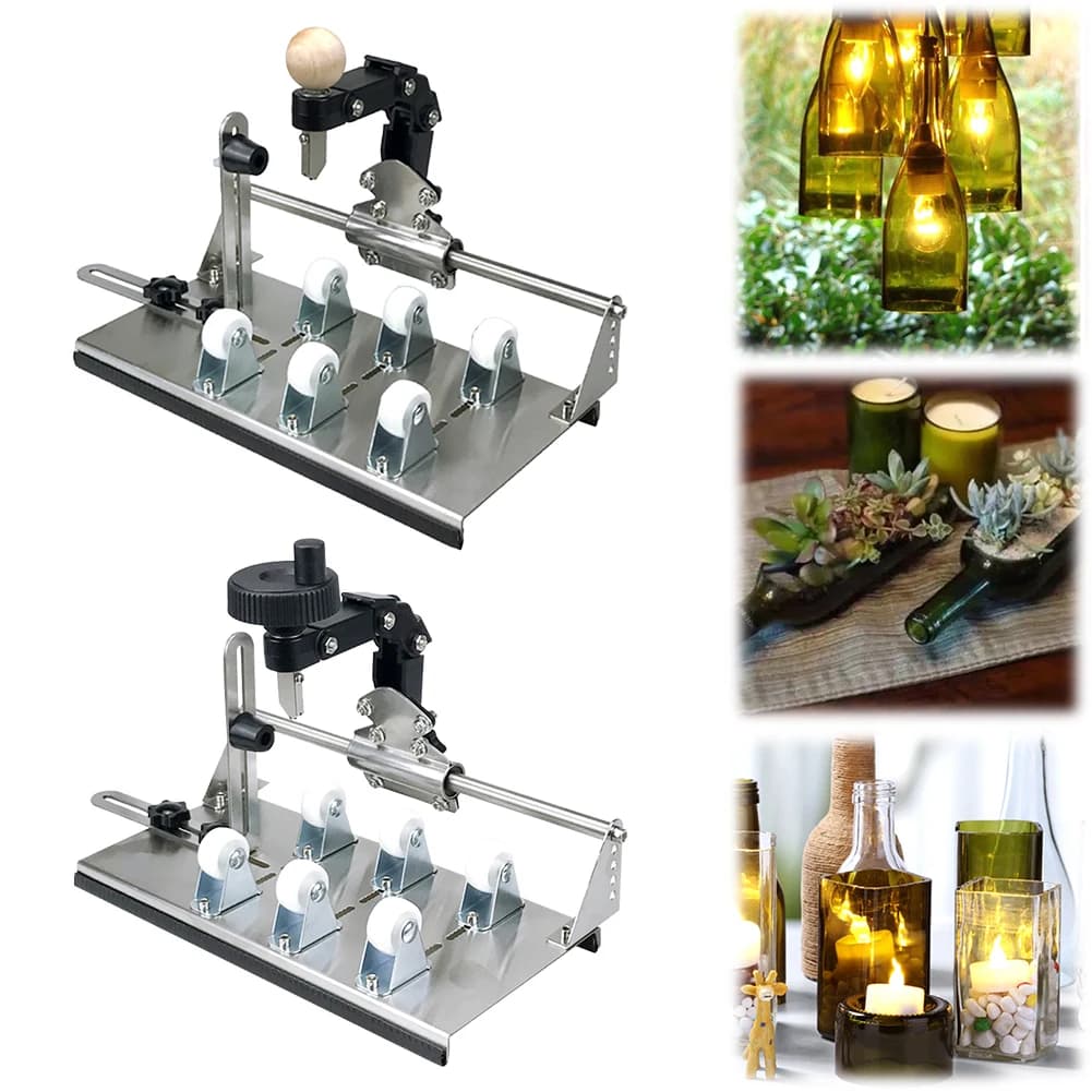 Utensile da taglio per bottiglie Macchina fai da te Kit taglierina per vetro Vino Birra Sculture in vetro Macchina da taglio per bottiglie di birra Liquore Whisky