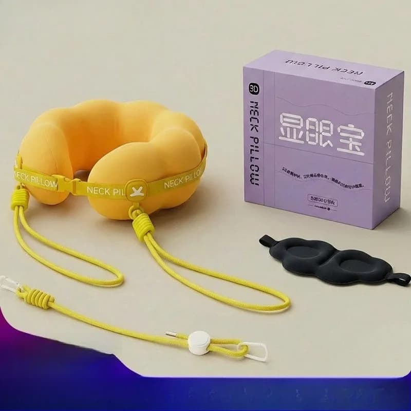 Nuovo cuscino da viaggio a forma di U, cuscino portatile per il collo, cuscino per dormire in aereo