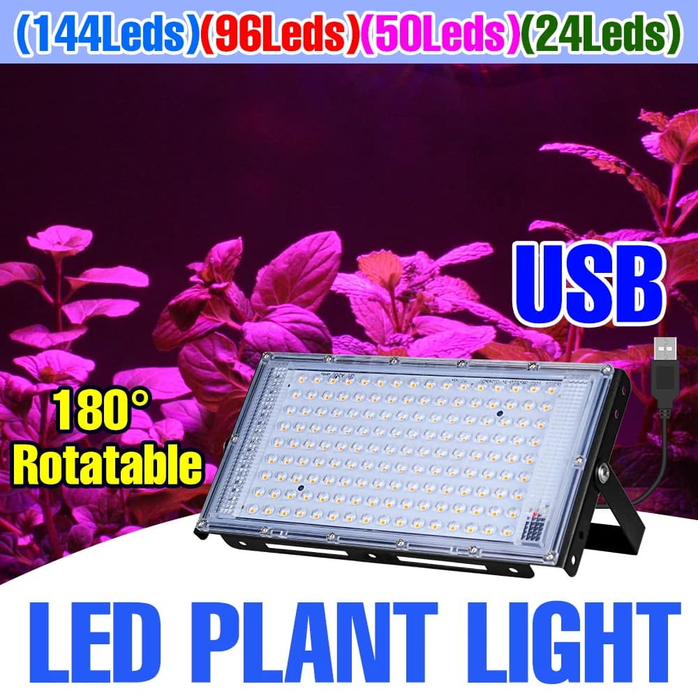 LED Lamp for Complete Spectrum Cultivation, USB Indoor Plant Light, Fruit Seed Lamp, DC5V Hydroponic Lighting for Vegetable Growing and Flowers