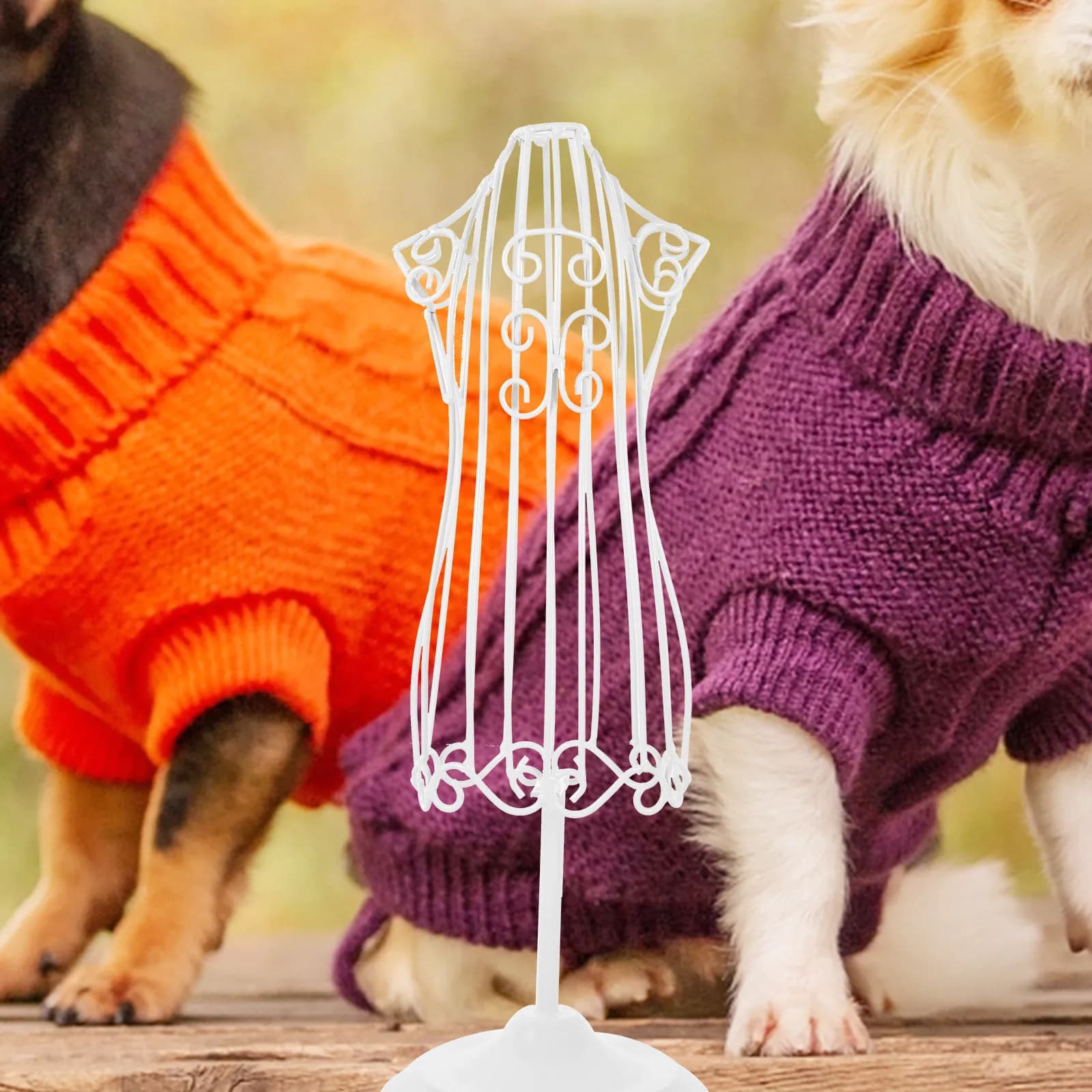 Robusto Espositore in Ferro per Cappotti di Animali Domestici e Vestiti per Neonati, Appendiabiti Verticale Non Ondulato