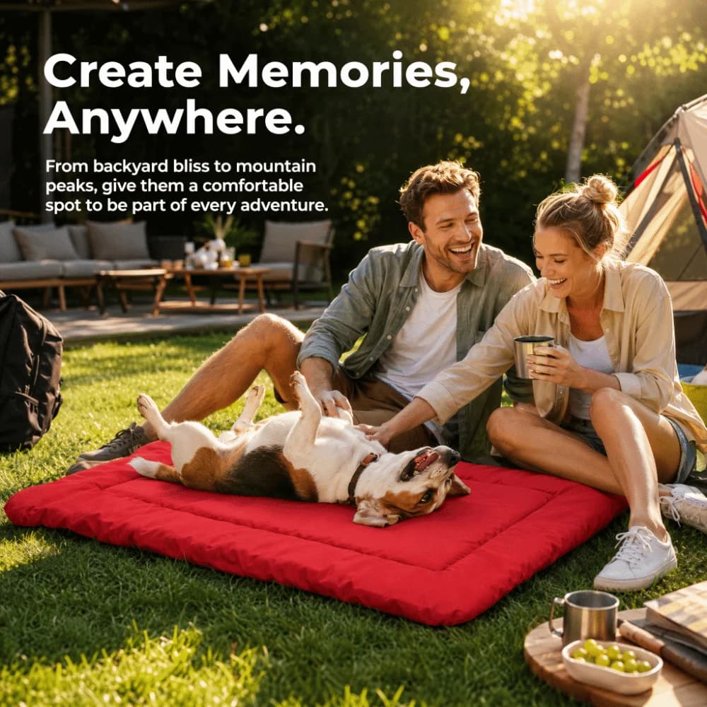 Four Seasons Waterproof Outdoor Dog Mat Foldable Portable Dog Bed Anti Slip roll-up Pet Pad Picnic