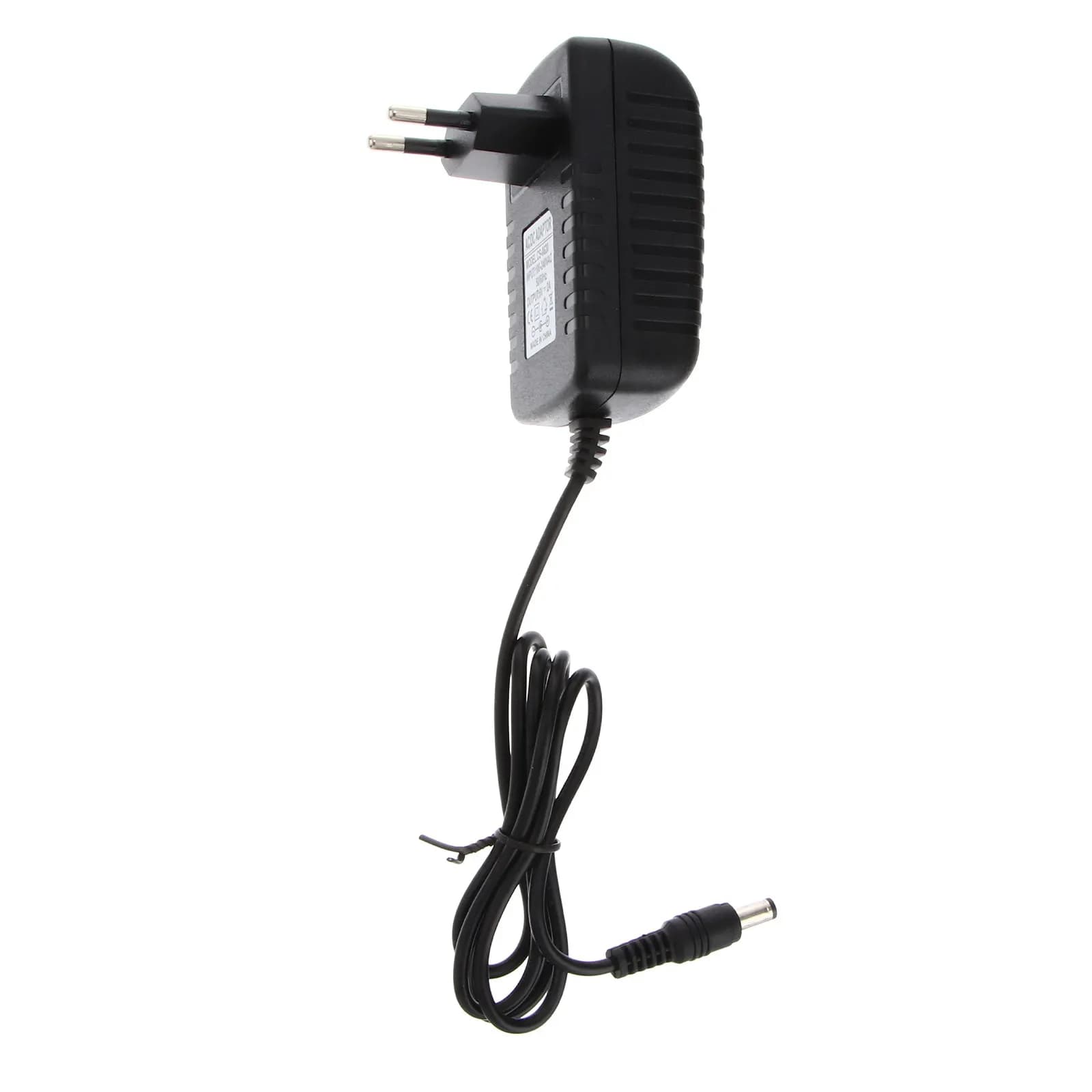 Adattatore di Alimentazione DC Nero 6V 2A per Uso Domestico e da Viaggio Compatibile con Dispositivi che Richiedono Spina 5.5mm X 2.1mm Standard EU