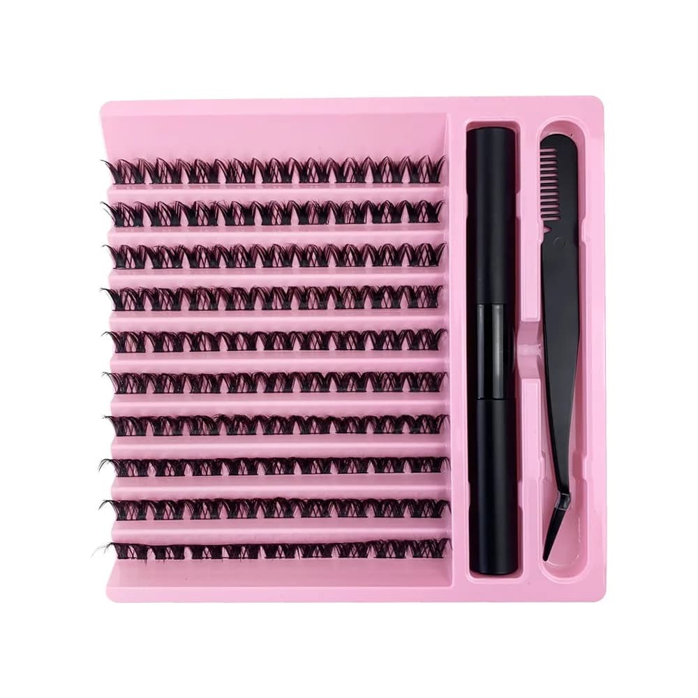 Kit of 144 Long-term Segmentated Fin Eyelashes, Reusable Individual Eyelashes, Set for Extension Fai-da- ♪