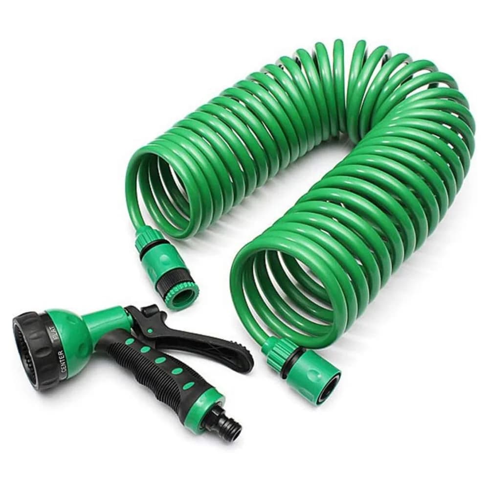 Tubo Avvolgibile a Molla per Giardino, Camper e Autolavaggio, Spruzzatore Retrattile per Irrigazione, Ugello per Lavaggio Auto