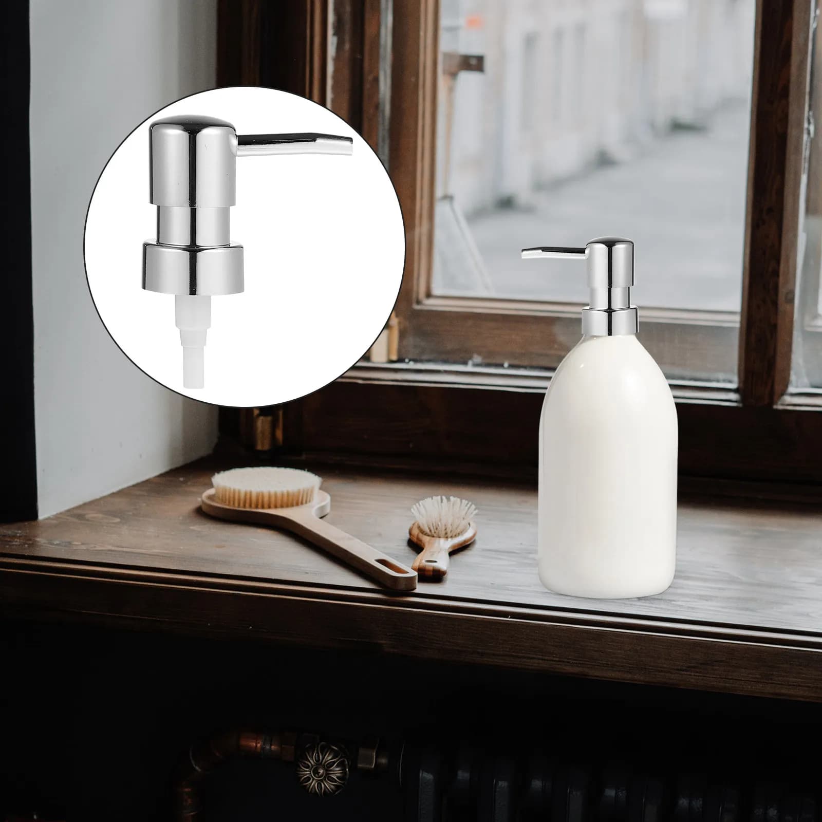 4 pompe di ricambio per dispenser, in plastica premium, per shampoo, lozioni e contenitori