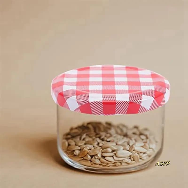 Barattoli per marmellata con coperchi a vite a bocca larga Tappo per bottiglia in metallo per barattoli normali 6,5 x 6,5 cm Set da 40
