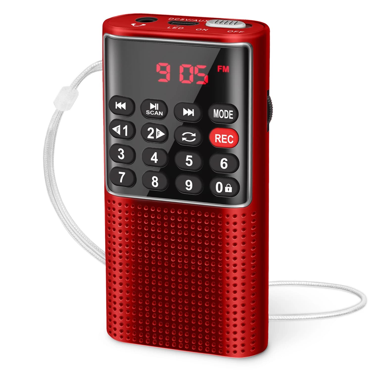Mini Portable Pocket FM Radio Number key Handheld MP3 Walkman Radios with Recorder Rechargeable Battery For Walkman Go Hiking