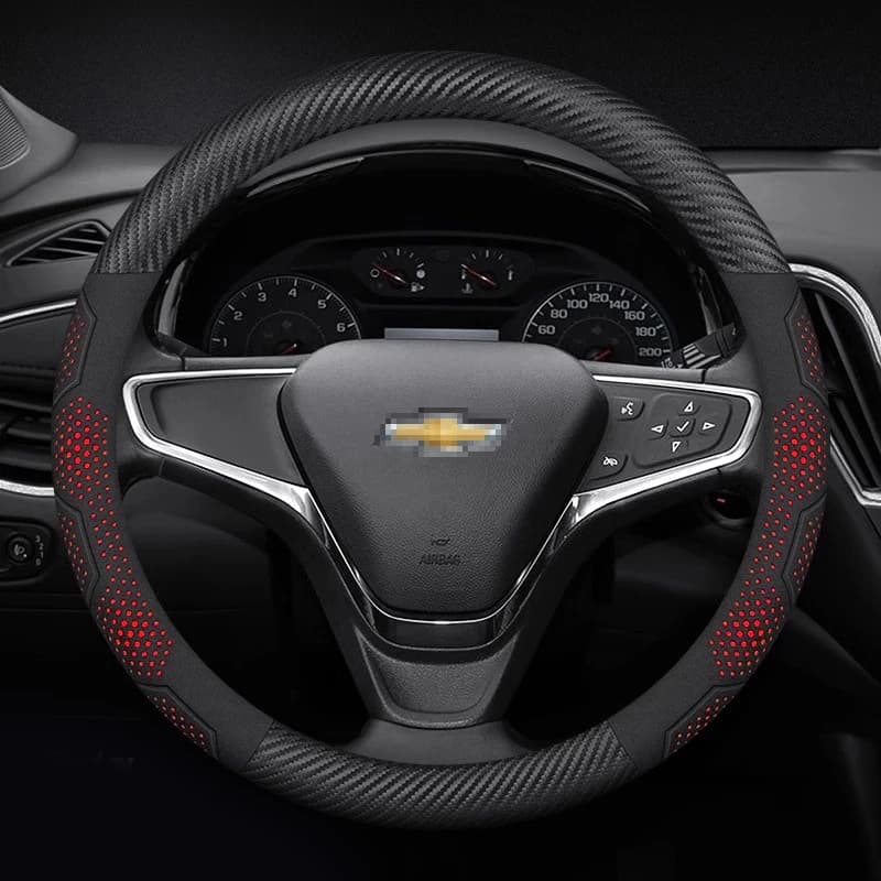 Per Chevrolet Cruze Bolt Aveo Spark Onix Captiva Cavalier: Coprivolante in fibra di carbonio e microfibra scamosciata - Accessori Auto