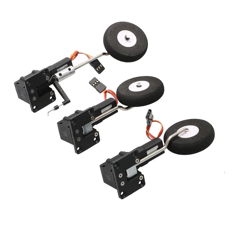Set di 25g di componenti in metallo per carrello di atterraggio elettrico retrattile digitale senza servocomando per modelli di aerei RC, droni e parti di collegamento per velivoli