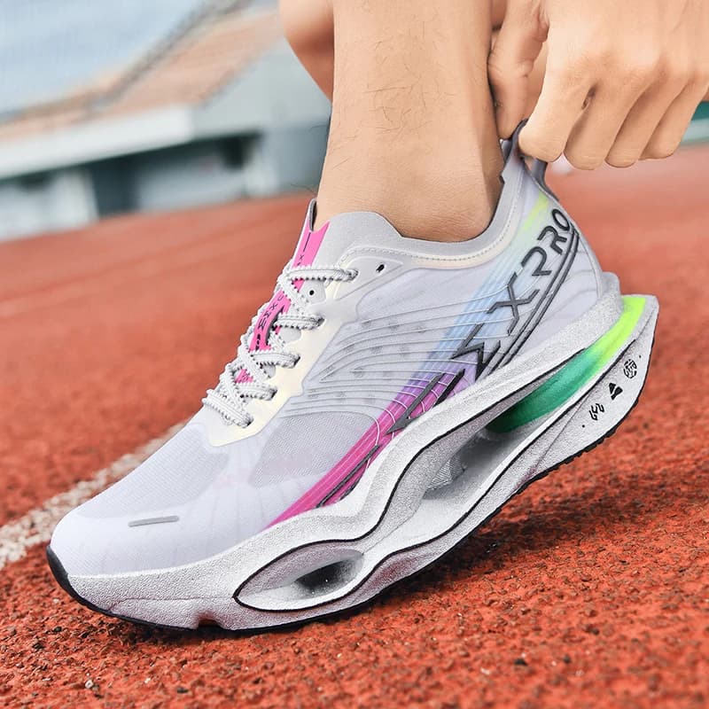 Scarpe da Corsa con Piastra in Carbonio per Coppie, Ultra-Leggere, Traspiranti, Antiscivolo, Ammortizzanti, Resistenti all'Usura, Sneakers Casual