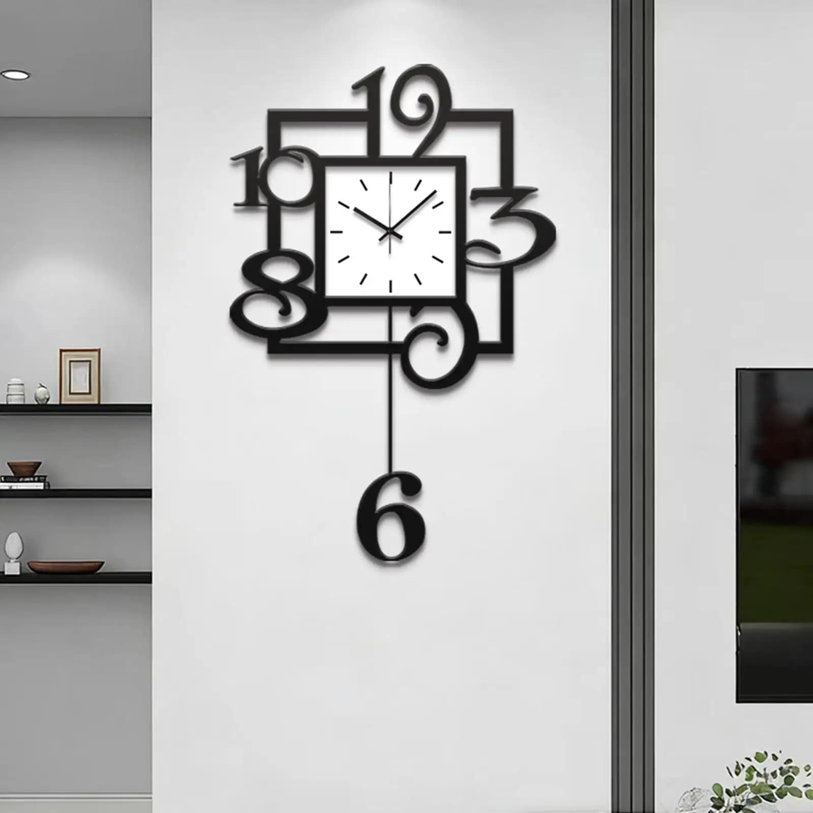 Orologio da Parete Silenzioso in Acrilico, Decorazione Moderna per la Casa, Facile da Montare, Grande Orologio da Parete per Camera da Letto e Sala da Pranzo