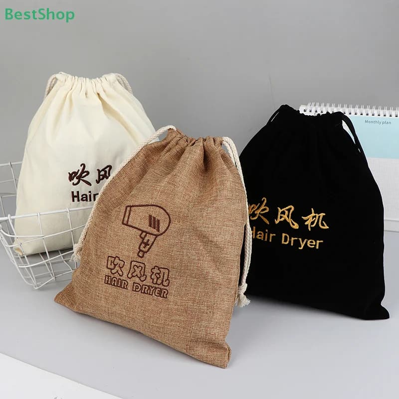 ☆ Custodia in velluto, borsa con coulisse per asciugacapelli, borsa per riporre gioielli con coulisse