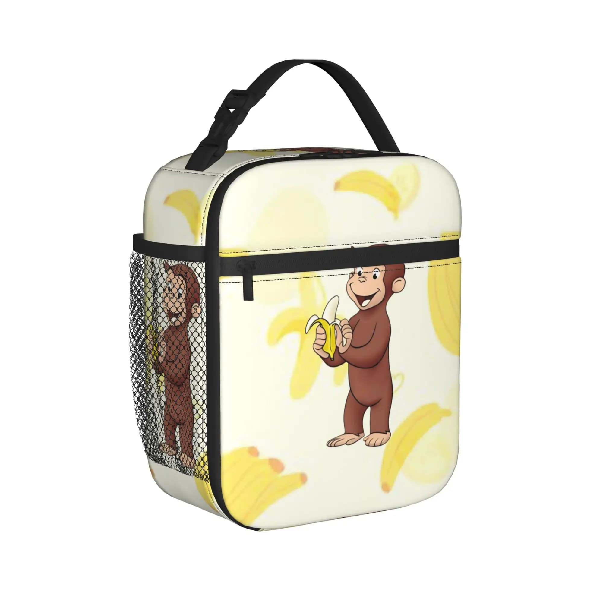 Curious Georges Monkey Cartoon Thermal Insulated Lunch Bags for School Portable Food Bag Container Cooler Thermal Lunch Boxes