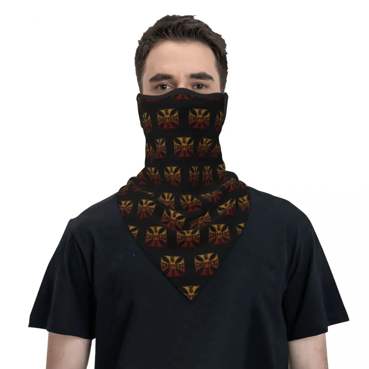 West Coast Chopper Iron Cross Bandana Scaldacollo Donna Uomo Winter Ski Tube Sciarpa Ghetta Copri maschera per il viso