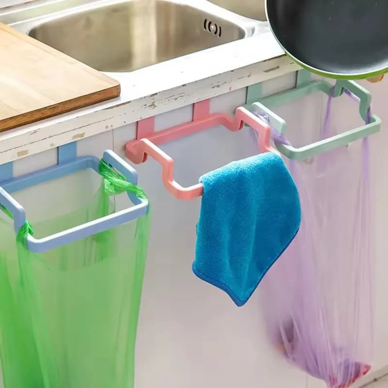 Porta Sacchetti per Spazzatura da Appendere, 1/4 Pezzi, Supporto Porta Sacchi per Rifiuti, Contenitore Portatile per Sacchetti, Gadget da Cucina