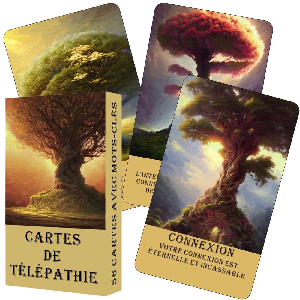Carte Oracle francesi, Mazzo Oracle del Terrammatico, Carte dei Taro della Foresta Misteriosa, Albero Taro, Carte di Profezia Francese, Bellissimo Mazzo