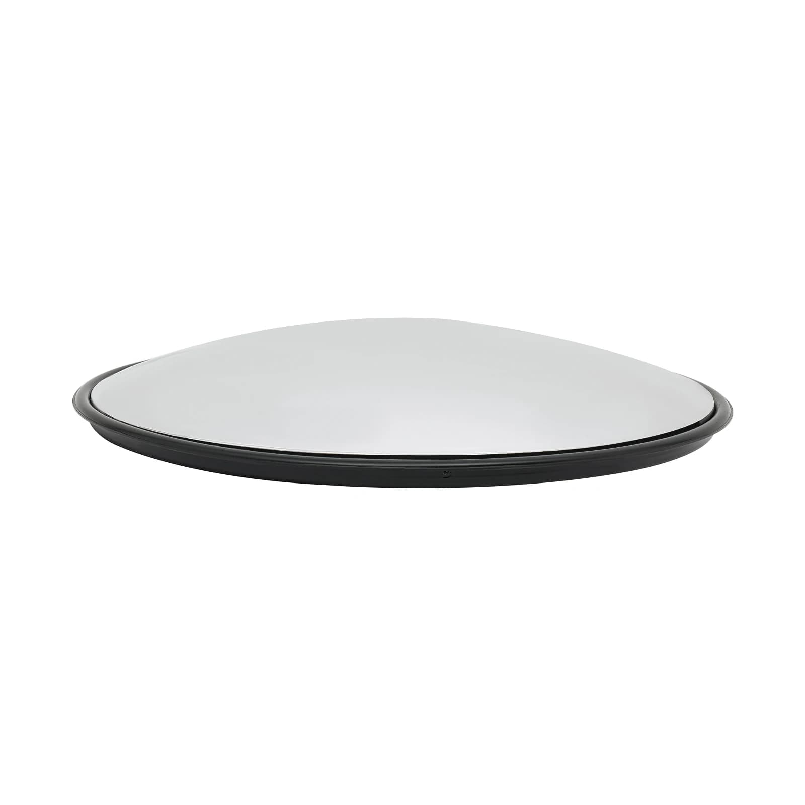 Round Convex Safety Mirror Modern Style Black PC PE Material Free Standing Indoor Wide Angle Security Mirror Clear View Blind Spot Monitoring Mirror For Garage Warehouse Office Shop Commercial Safety Equipment