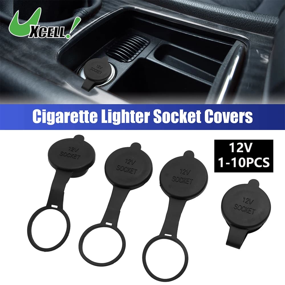 UXCELL 2 pz Gomma 8.2x3x1.4 cm/3.2 "x 1.2" x 0.6 "Black Car Cigarette Lighter Socket Impermeabile Cappuccio 12 V Presa di Coperchio