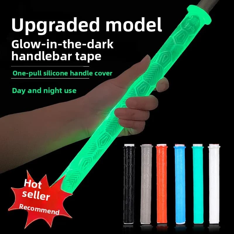 imprendimento della canna da pesca, copertura della maniglia, silicone luminoso antiscivolo allungato e ispessito, scegli l'uno bianco.