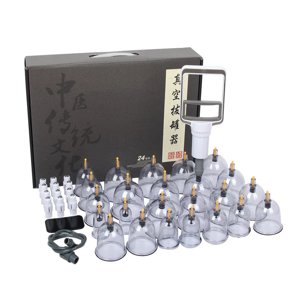 24/12 cans Vacuum Cup Set Massage Suction cups Chinese Medicine Physiotherapy Cellulite Body Covers Heat Treatment