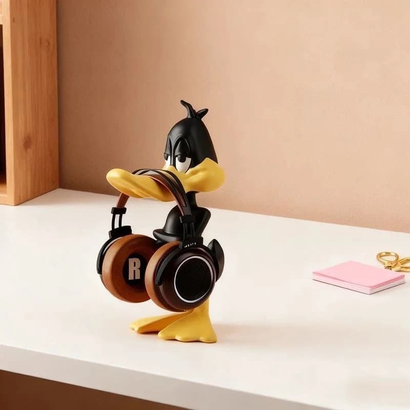 Supporto per cuffie a forma di anatra, porta cuffie creativo, organizer da scrivania per casa e ufficio, decorazione per scrivania, regalo di compleanno per giocatori e amanti della musica