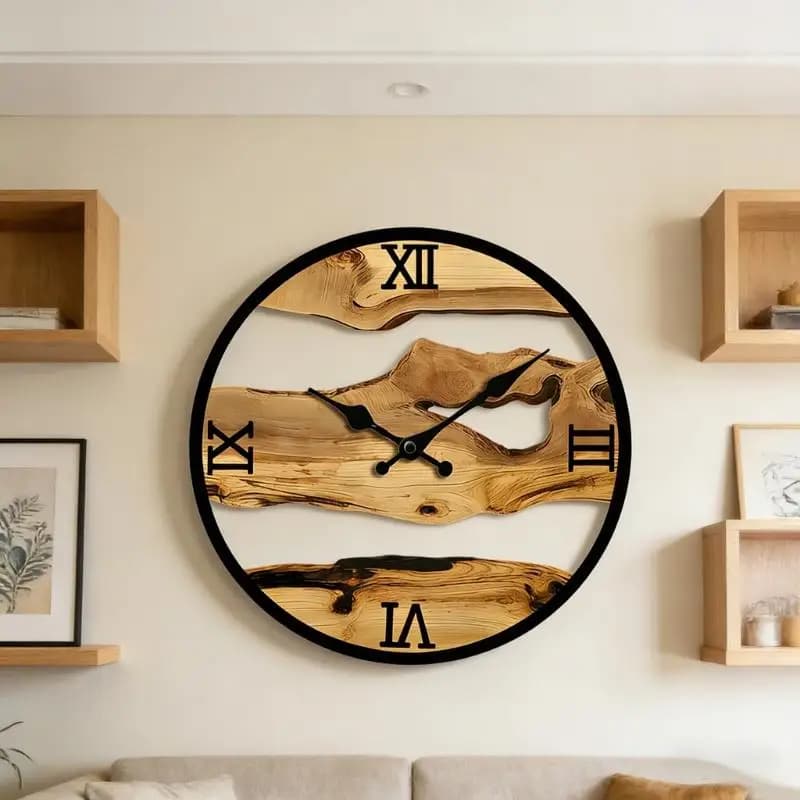 QX2E Orologio da parete decorativo, silenzioso Orologio da parete a batteria Silenzioso Nessun ticchettio Orologi da parete