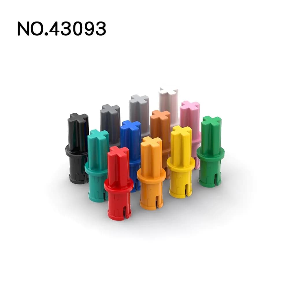 20 pz Parti MOC 43093 Perno dell'asse ad alta tecnologia 1L con creste di attrito longitudinalmente Compatibile Mattoni FAI DA TE Building Block Particelle Giocattolo per bambini