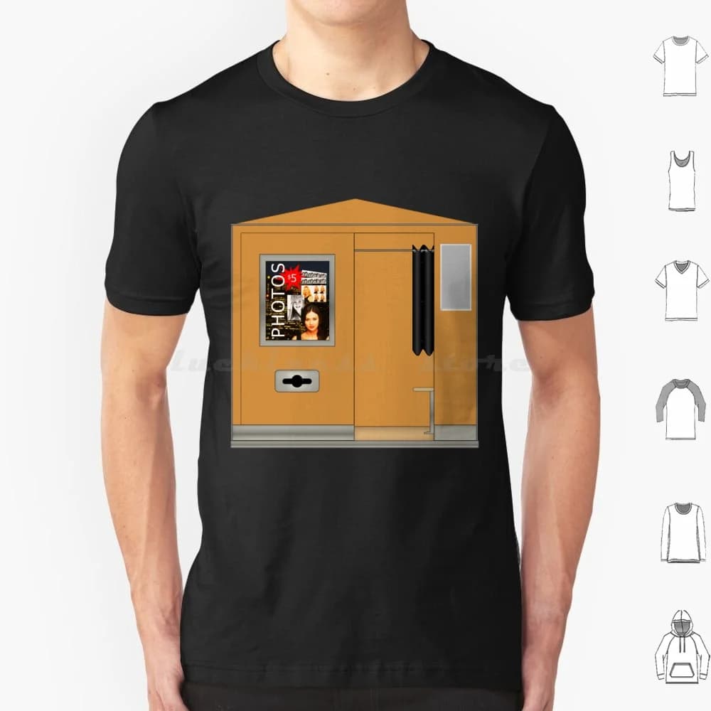 Photobooth digitale T Shirt in cotone Uomo Donna Stampa fai da te Photobooth Booth Cultura pop Malec Strisce Macchina Selfie Malec Photobooth