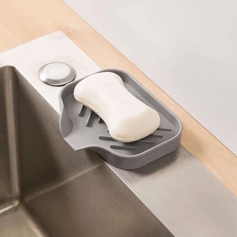 Vassoio per lavello da cucina Dispenser di sapone Spugna Tappetino di scarico Lavello Tappetino per asciugare gli spruzzi Vassoio portaoggetti da appoggio Vassoio per sapone