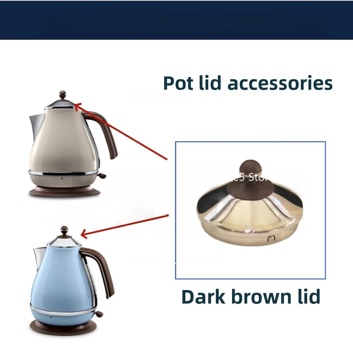 Suitable for Delonghi/Delong KBO2001 KBOV2001 Color Dark Coffee, Delong Electric kettle accessories