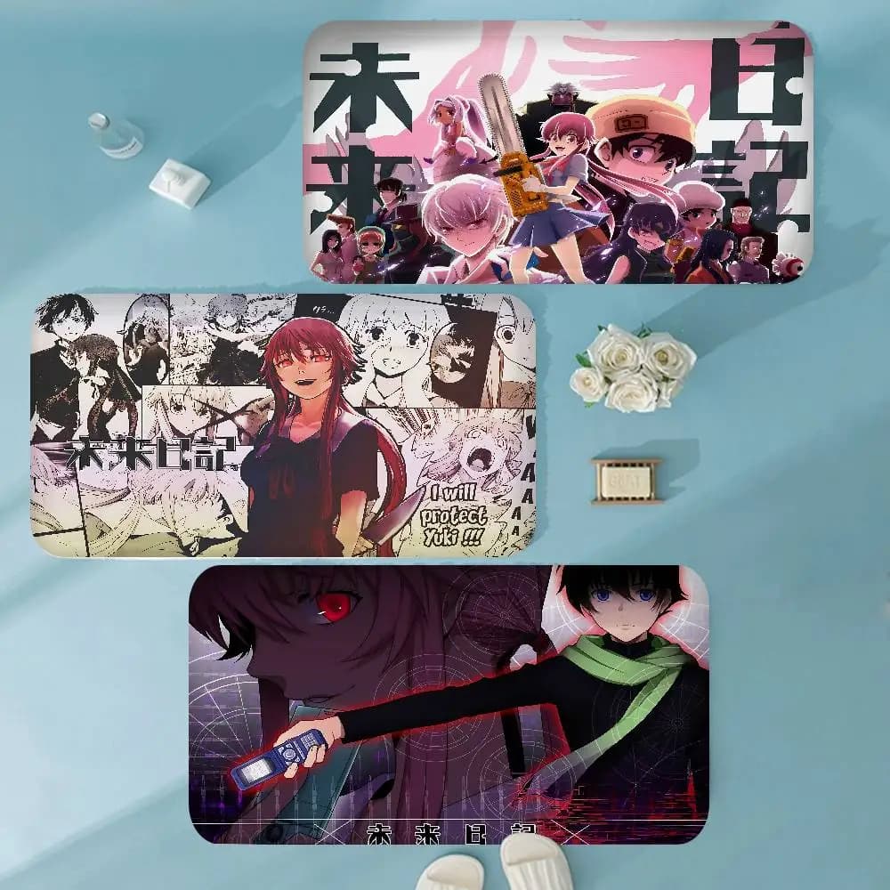 Anime Future Diary Bathroom Mat Kids Room Bedroom Decoration Balcony Anti-Slip Doormat Living Room Welcome Rug