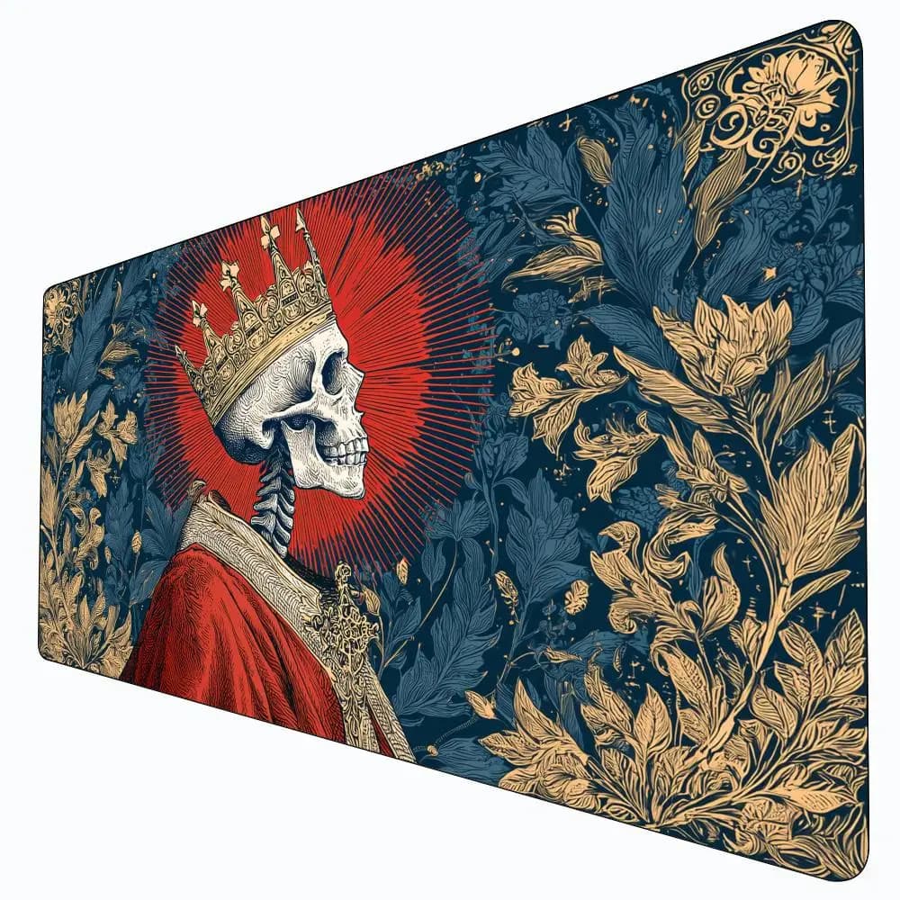 Tappetino da Gioco MTG Red Robe Skull King, Tappeto da Battaglia per Carte Magic, Antiscivolo e Resistente 35X60CM, Playmat Commander per Giochi da Tavolo TCG