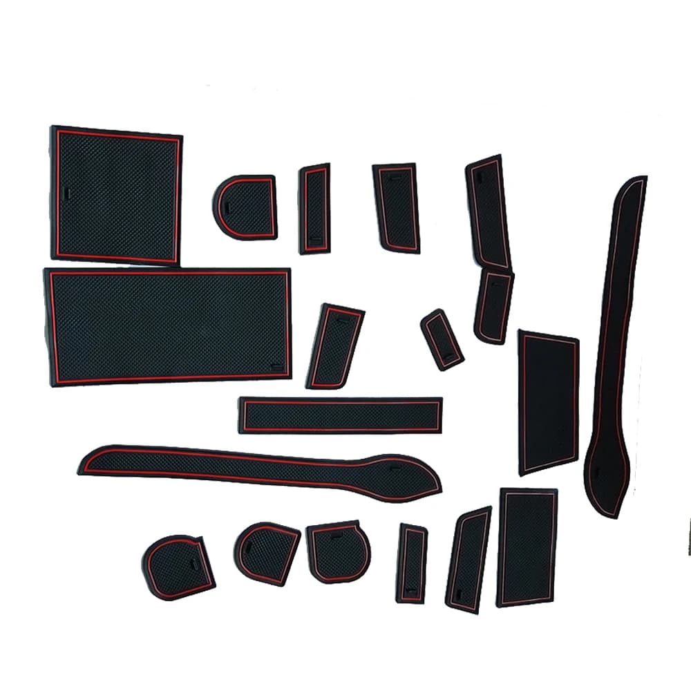 Car Door Groove Mats For Skoda Rapid 2012-2022 Anti-Slip Gate Slot Cup Mat Non-Slip Rubber Mats Interior Accessories
