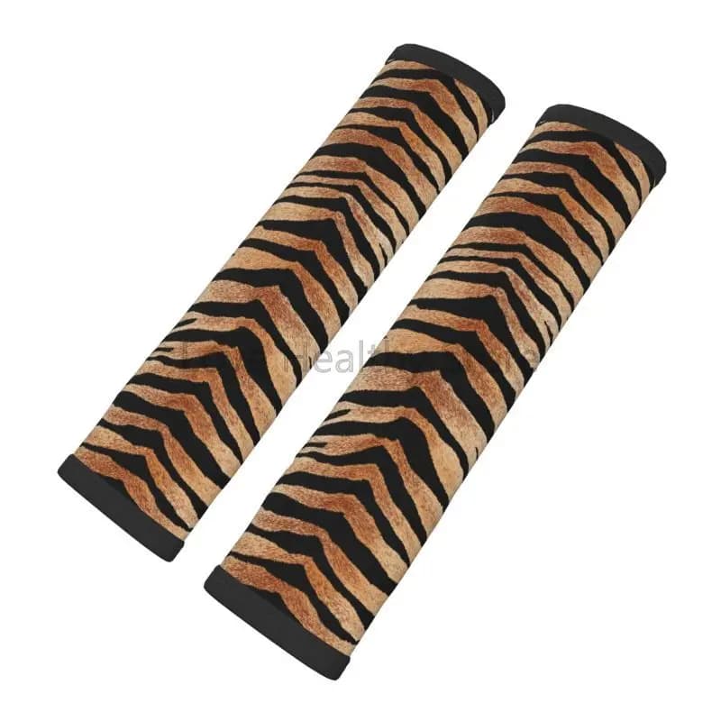 Universal car seat belt padding with tiger leather cover safety belt Spalline comode for adults and children 2 packs