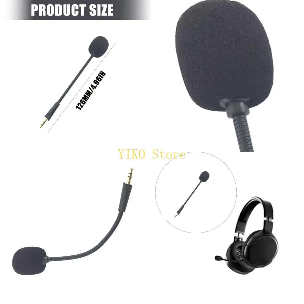 Microfono ricambio K32C per cuffie da gioco Asta per microfono rimovibile rimovibile con cancellazione del rumore da 3,5 mm