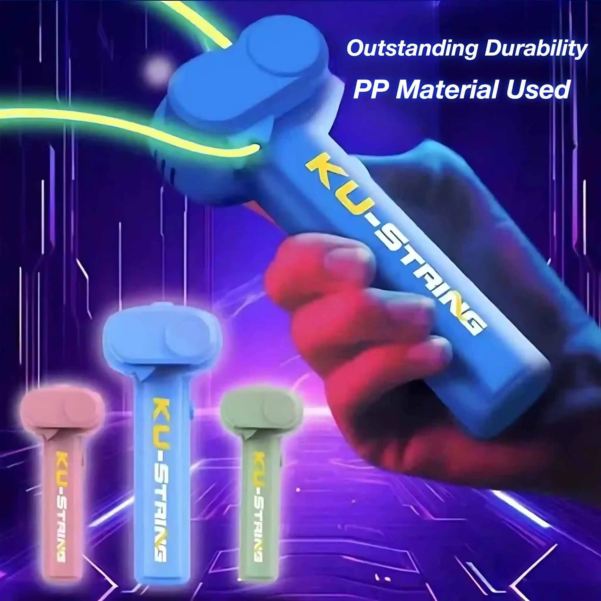 Giocattolo Luminoso con Corda Volante, Lanciatore a Corda Regolabile, Gioco Fidget per Bambini e Adulti, Regalo Divertente