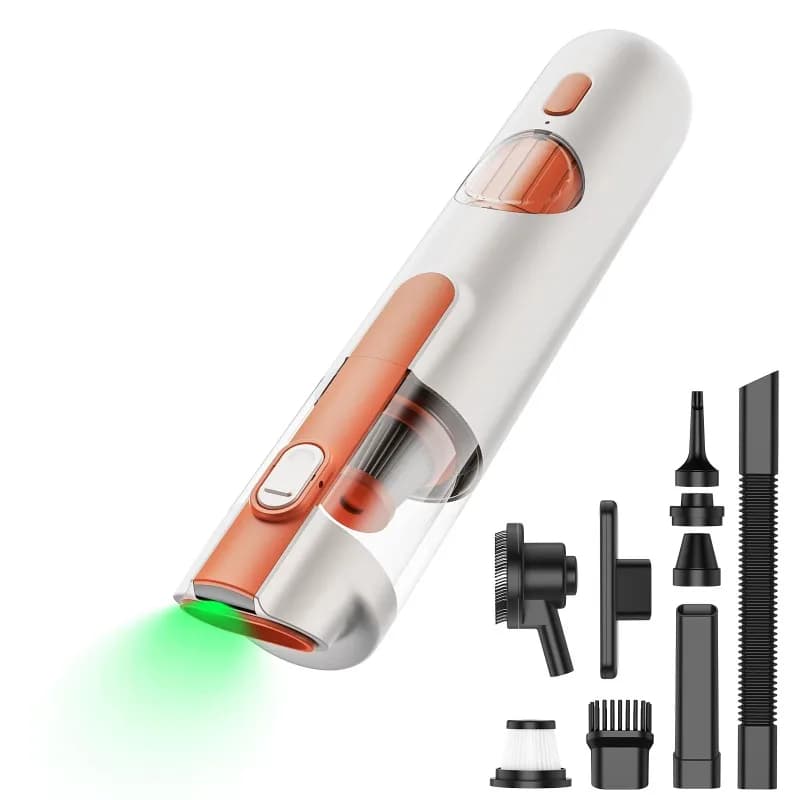 Airo Car Handheld Air Dust Collector 4-in-1 Brushless Motor Portable Vacuum Cleaner with 3 Nozzles for Cars Offices Pet